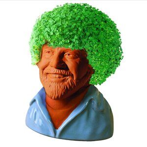 Bob Ross in Blue Shirt Chia Pet